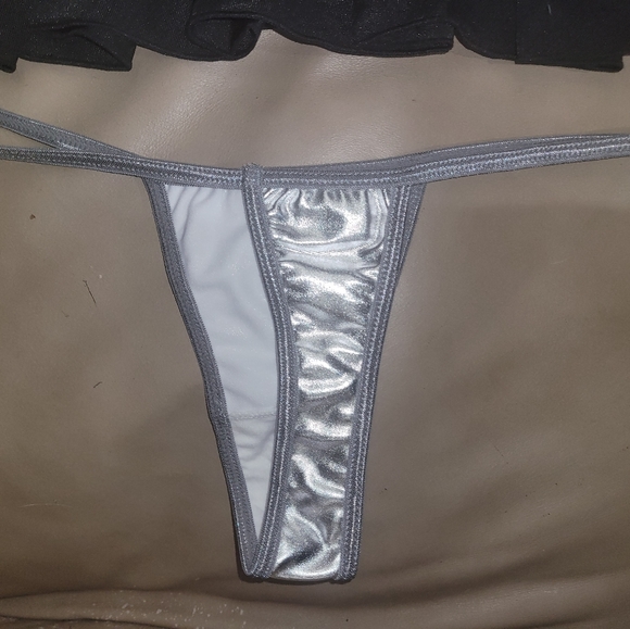 NWT Dreamgirl Sexy Lame Bikini Tri-Top, Thong, & Skirt Lingerie Stripper Set - Picture 12 of 12